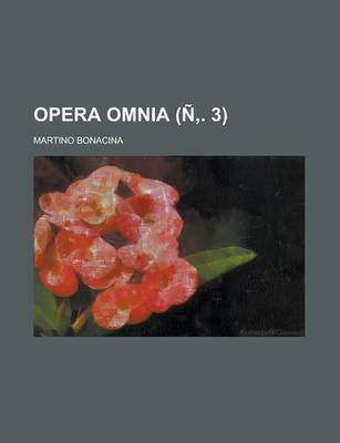 Book cover for Opera Omnia Volume N . 3