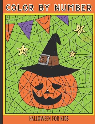 Book cover for Color By Number Halloween for kids