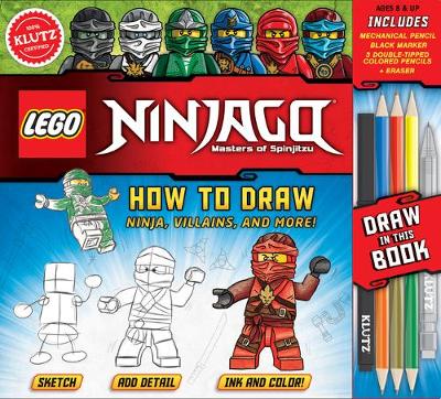 Book cover for LEGO NINJAGO: How to Draw Ninja, Villains and More