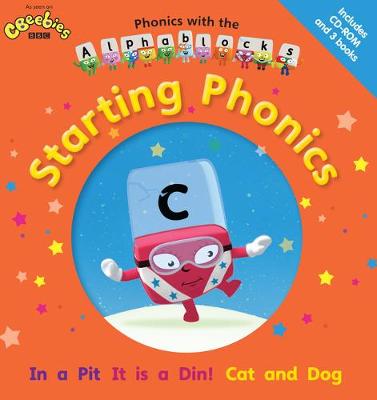 Book cover for Phonics with the Alphablocks: Starting Phonics for children age 3-5 (Pack of 3 reading books, eBook CD-Rom and Parent Guide