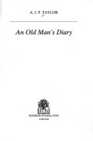 Cover of An Old Man's Diary