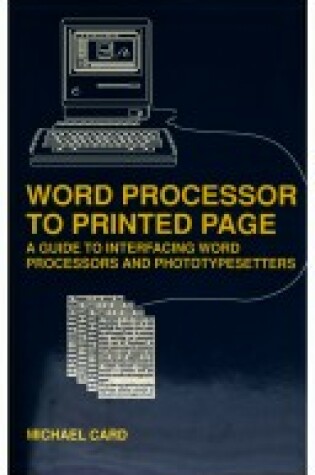 Cover of Word Processor to Printed Page