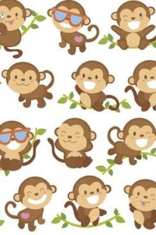 Cover of Cute Monkeys Blank Lined Notebook