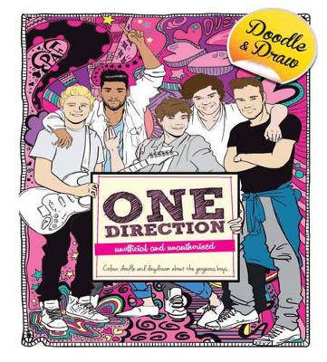 Book cover for Doodle and Draw Heartthrobs: One Direction