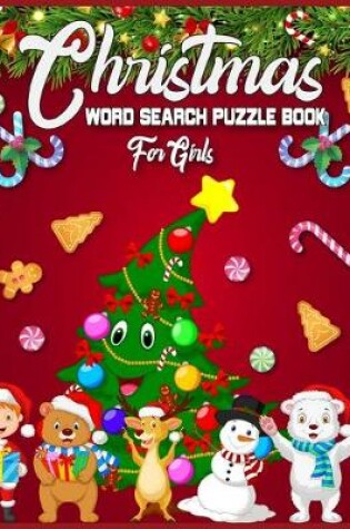 Cover of Christmas Word Search Puzzle Book For girls