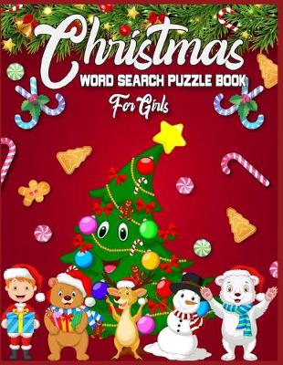 Book cover for Christmas Word Search Puzzle Book For girls