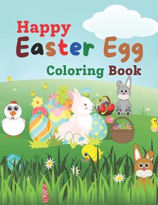 Book cover for Happy Easter Egg Coloring Book