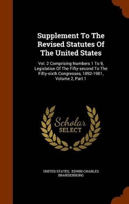 Book cover for Supplement to the Revised Statutes of the United States