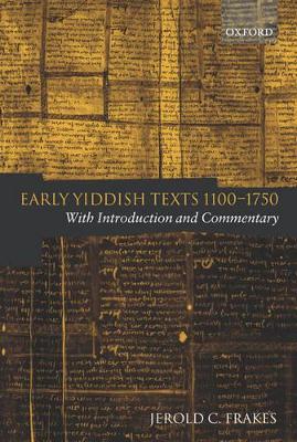 Cover of Early Yiddish Texts 1100-1750