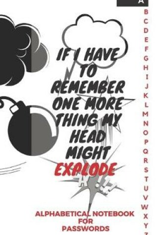 Cover of If I Have To Remember One More Thing My Head Might Explode