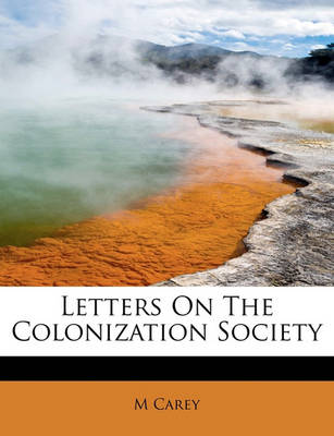Book cover for Letters on the Colonization Society