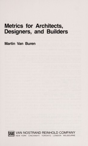 Cover of Metrics for Architects, Designers and Builders