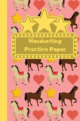 Book cover for Horse And Pony Themed Handwriting Practice Sheets For Schoolgirl