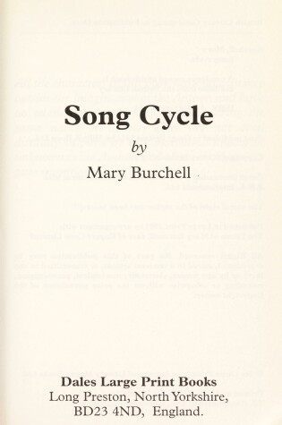 Cover of Song Cycle