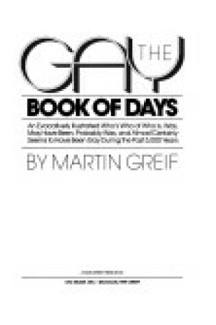 Cover of The Gay Book of Days