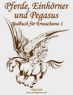 Book cover for Pferde, Einhoerner und Pegasus Malbuch fur Erwachsene 1