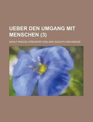 Book cover for Ueber Den Umgang Mit Menschen (3)