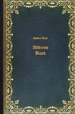 Book cover for Golden Teal Address Book