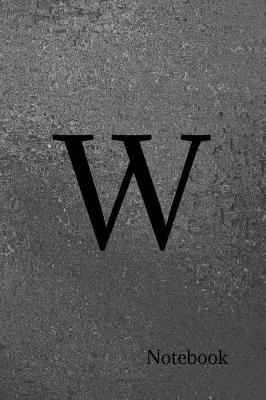 Book cover for 'w' Notebook