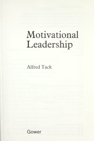 Cover of Motivational Leadership