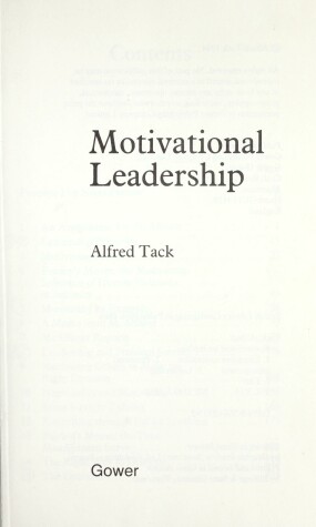 Book cover for Motivational Leadership