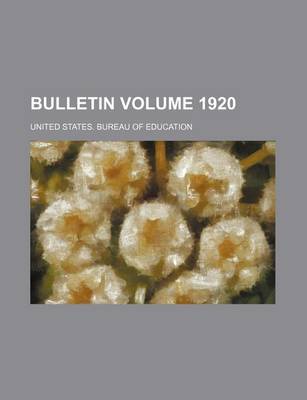 Book cover for Bulletin Volume 1920