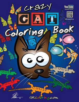 Book cover for The Crazy Cat Coloring Book