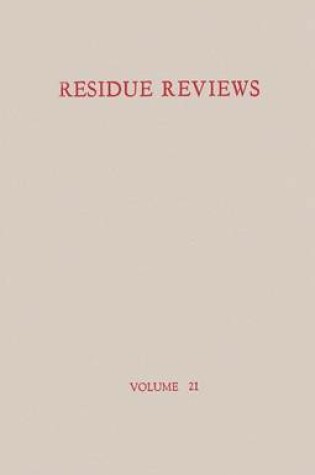 Cover of Reviews of Environmental Contamination and Toxicology 21