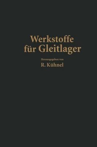 Cover of Werkstoffe Fur Gleitlager