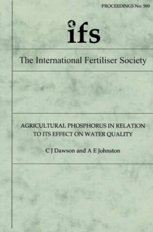 Cover of Agricultural Phosphorus in Relation to Its Effect on Water Quality