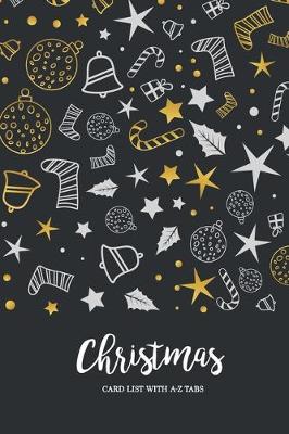 Book cover for Christmas Card List with A-Z Tabs