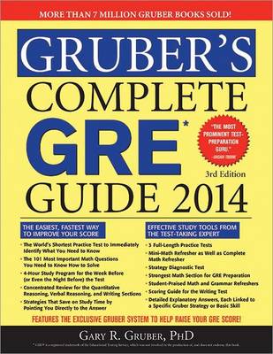 Book cover for Gruber's Complete GRE Guide 2014