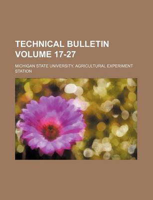 Book cover for Technical Bulletin Volume 17-27