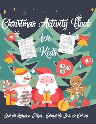 Book cover for Christmas Activity Book for kids