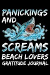 Book cover for Panickings and Screams Beach Lovers Gratitude Journal