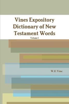 Book cover for Vines Expository Dictionary of New Testament Words