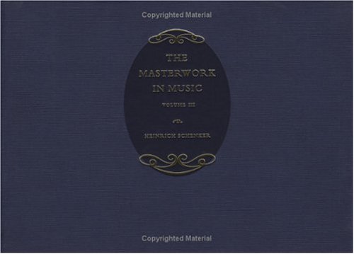 Cover of Schenker: The Masterwork in Music: Volume 3, 1930