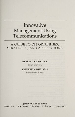 Book cover for Innovative Management Using Telecommunications