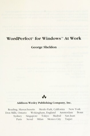 Cover of WordPerfect 5.1 for Windows at Work