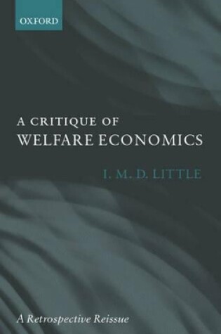 Cover of A Critique of Welfare Economics