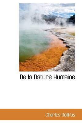 Book cover for de La Nature Humaine