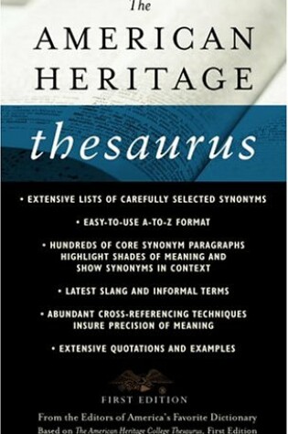 Cover of American Heritage Thesaurus