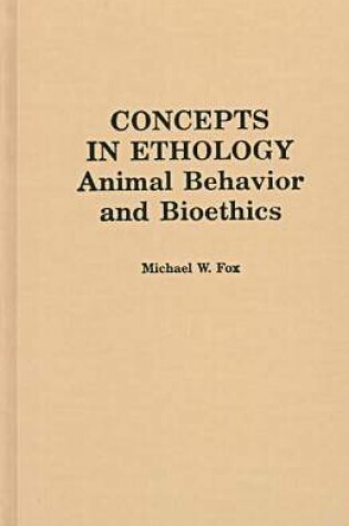 Cover of Concepts in Ethology