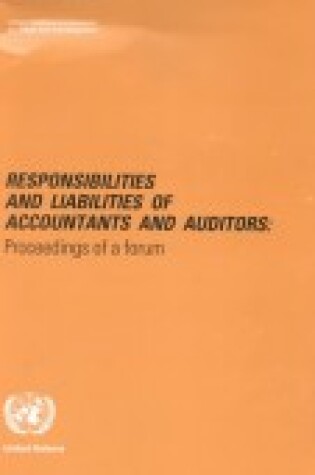 Cover of Responsibilities and Liabilities of Accountants and Auditors