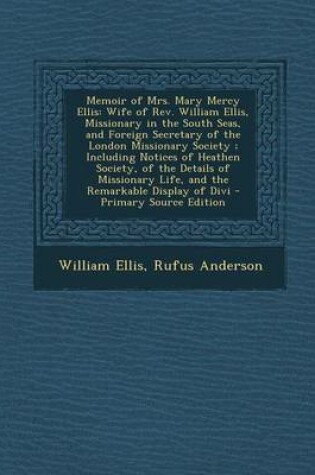 Cover of Memoir of Mrs. Mary Mercy Ellis