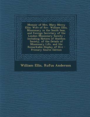 Book cover for Memoir of Mrs. Mary Mercy Ellis