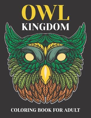 Book cover for Owl kingdom coloring book for adult