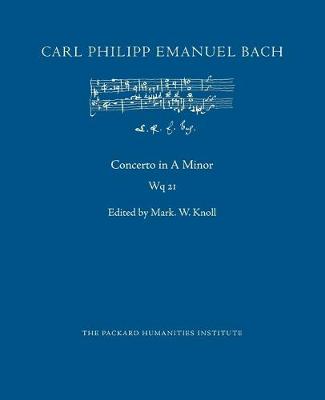 Book cover for Concerto in A Minor, Wq 21
