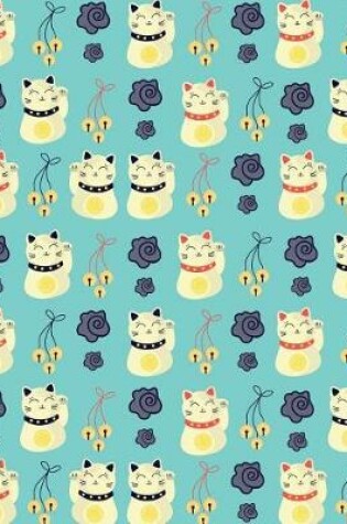 Cover of Bullet Journal Notebook Chinese Waving Cats Pattern 1