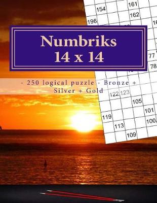 Book cover for Numbriks 14 X 14 - 250 Logical Puzzle - Bronze + Silver + Gold